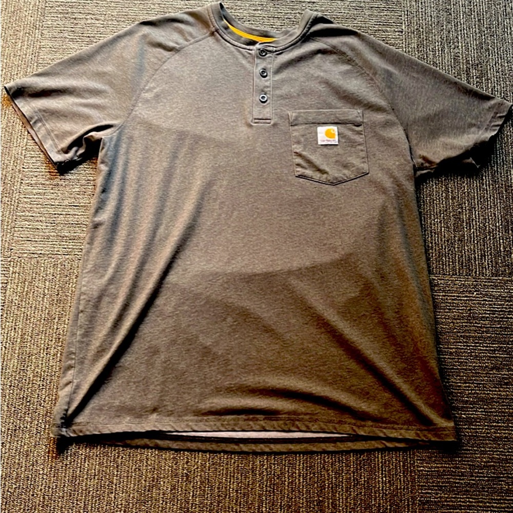 Carhartt Henley with raglan sleeve in grey